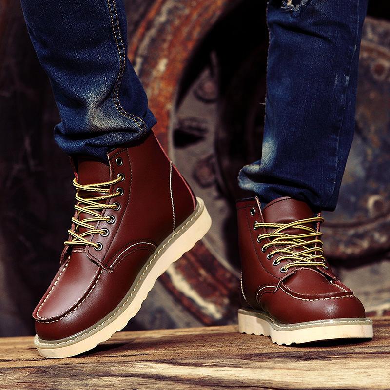 Product Introduction of 2025 Summer High-Top Men's Casual and Comfortable Martin Boots round Toe Fashion Simple Boots 7