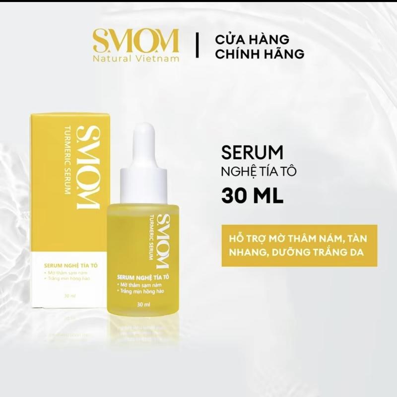 Serum Nghệ Tía Tô Smom cấp ẩm dưỡng trắng mờ thâm sạm nám cho mẹ bầu và sau sinh 30 ML