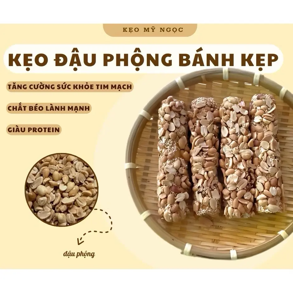 Kẹo Đậu Phộng Bánh Kẹp Ống Tròn