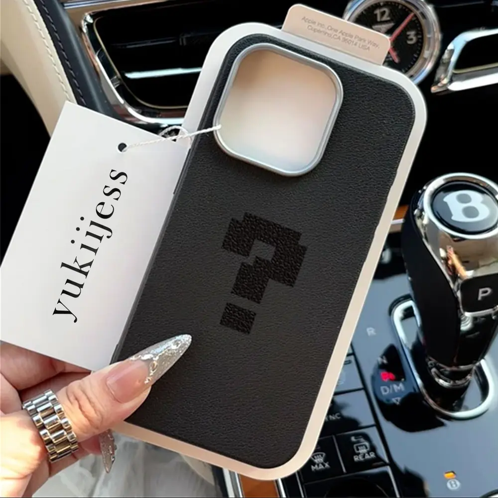 yukiijess Case For Lychee Soft Samsung A06 A55 5G A35 A54 A05S A05 A53 A15 A14 A13 A32 A33 A52 A04S A03S A04E A03 A22 A10 A10S A11 A12 A20 A30 M23 M13 M11 M12 M22 M32 Casing Ponsel Tanda Tanya Mosaik Anti Jatuh Silicone Cover