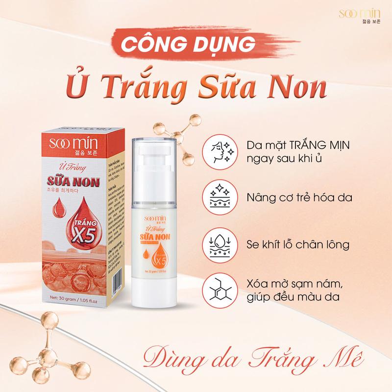 Product Introduction of [Tặng Quà]  Ủ Trắng Sữa Non Soo Min Chính Hãng Dưỡng Trắng Nhanh , Dưỡng Ẩm Trẻ Hóa Cho Da Mặt 23