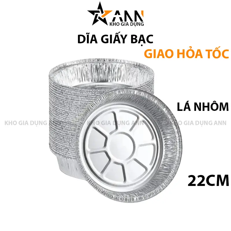 Khay Giấy Bạc Hình Tròn Lót Nồi Chiên Không Dầu - Khay Đĩa Giấy Bạc Đựng Thực Phẩm Lót Lò Nướng Đa Năng Tiện Dụng 0