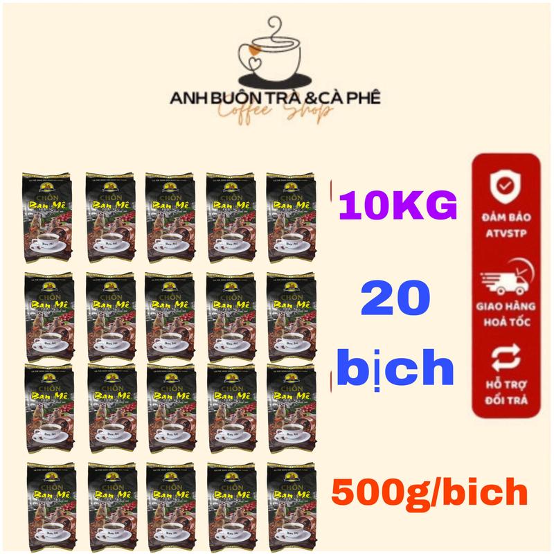 10KG CÀ PHÊ CHỒN BAN MÊ CHỒN ĐEN PHA PHIN TRUYỀN THỐNG 20 BỊCH 500G Coffee Cafe