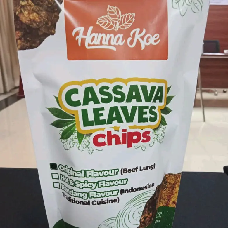 Keripik Daun Singkong Cassava Leaves Chip Alami Rendah lemak 4