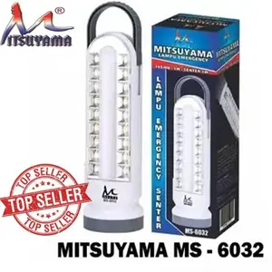 Lampu Emergency 18 LED + 5Watt + Senter 1Watt Mitsuyama MS-6032 Senter Tangan dan Lampu Darurat Cas - Lampu Camping