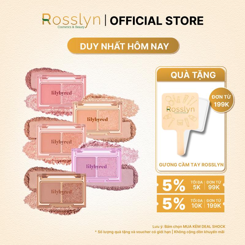 Bảng Phấn Mắt Lilybyred Little Bitty Moment Shadow Siêu Xinh, Bền Màu 1,6g Rosslyn