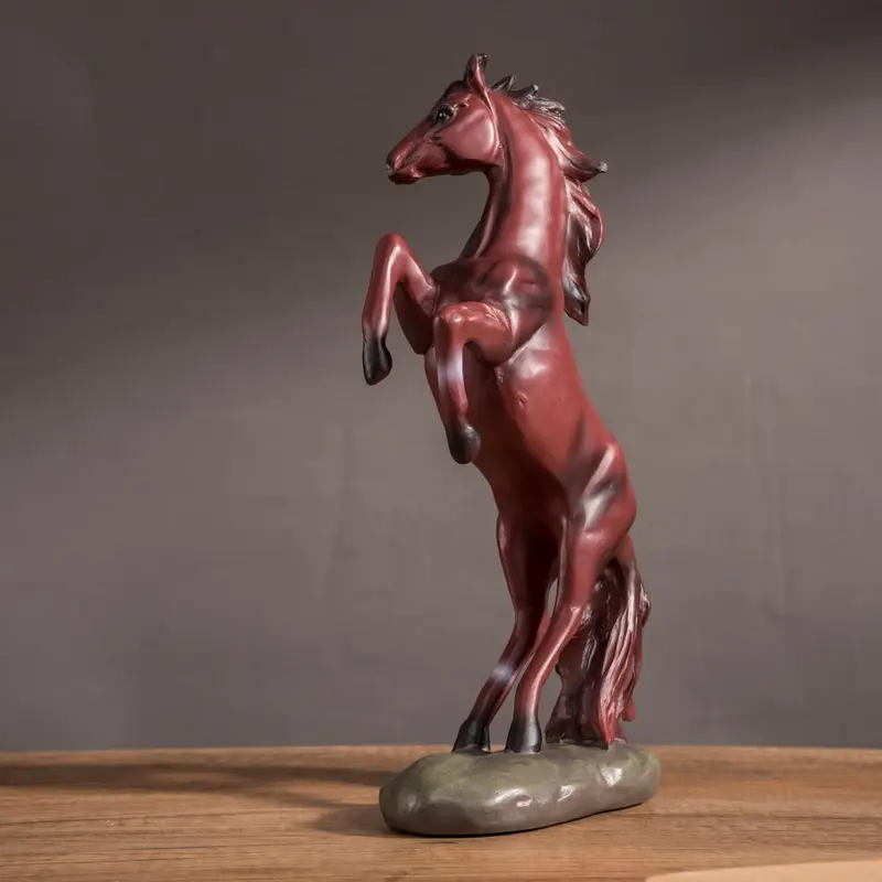 Horse Statue, 1 Count European Style Resin Horse Ornament, Home Decor for Living Room & Office, Perfect Housewarming Gift 7