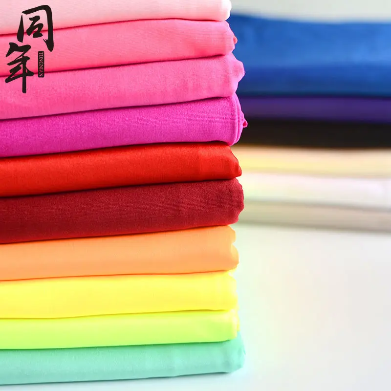 Red Plum Tonian High Elastic Swimming Cloth Four-Sided Elastic Fabric Latin Dance Costume Square Dance Polyester Light Elastane Fabric
