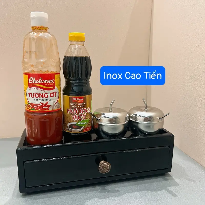 Hộp gỗ đựng đũa muỗng 1 ngăn & 2 ngăn 0