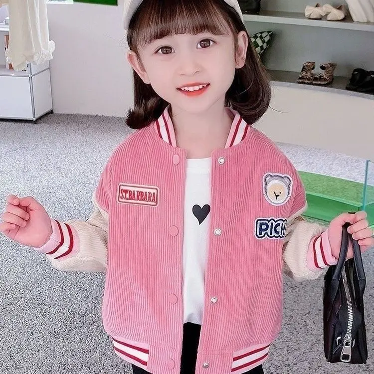 Áo Khoác Bóng Chày Cho Bé Gái, Bộ Sưu Tập Mùa Xuân Và Mùa Thu, Hàng Mới Về 2024, Phong Cách Phương Tây, Phong Cách Người Nổi Tiếng Trên Internet, Thích Hợp Cho Bé Gái, Quần Áo Mùa Thu, Làm Bằng Lông Cừu, Quần Áo Trẻ Em 7