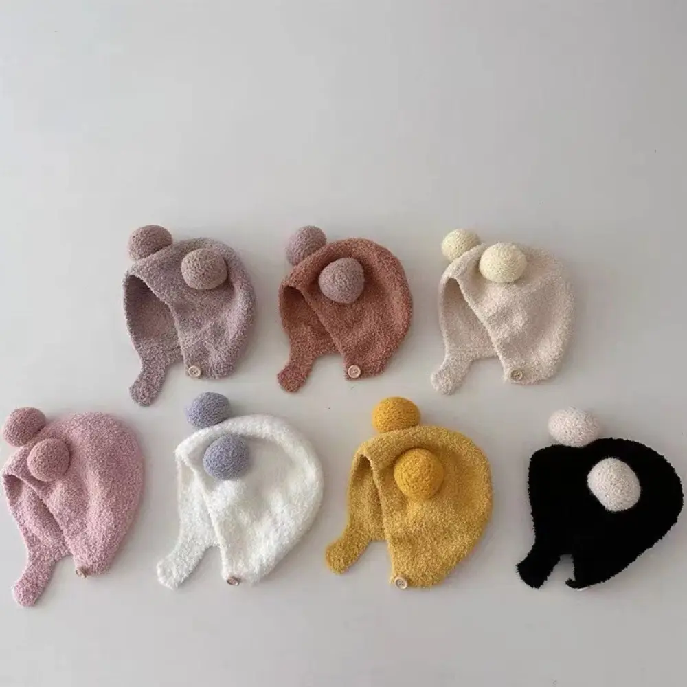 Mũ Len Chống Gió, Thiết Kế Dễ Thương, Ấm Áp, Có Bóng, Mũ Đan Cho Em Bé Mũ Len Cho Trẻ Sơ Sinh, Kiểu Mũ Lưỡi Trai