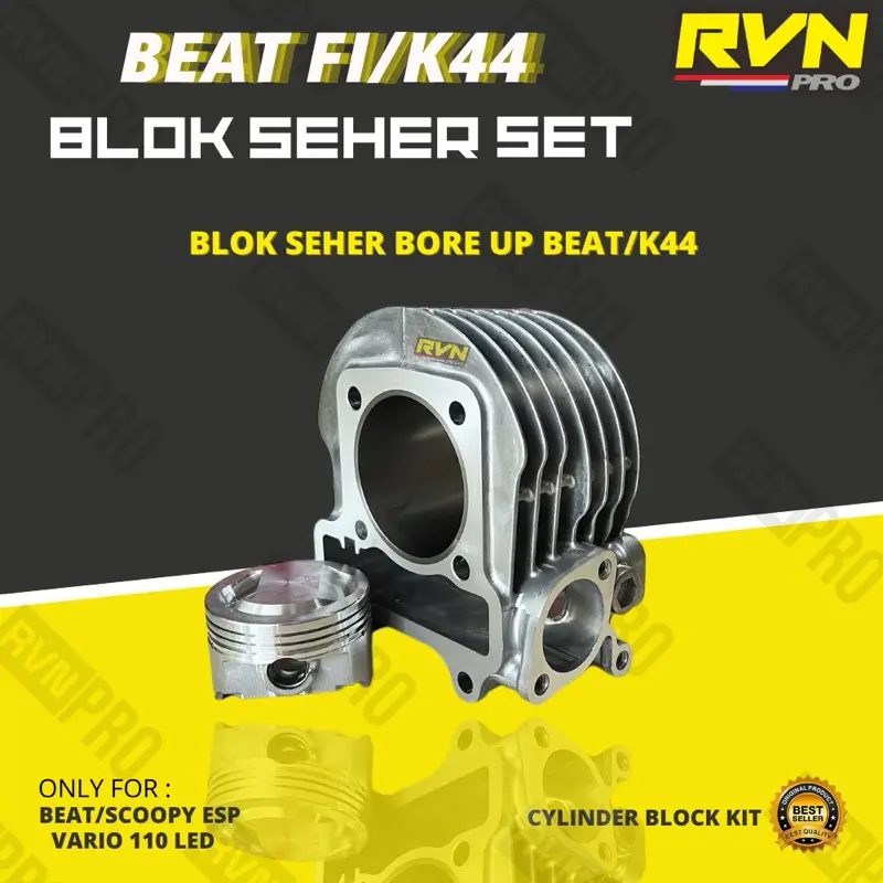 BLOK SEHER BORING PAKET BORE UP BEAT POP BEAT ESP SCOOPY ESP K44 VARIO 110 LED STATER BEAT STREET 2015 2019 54.5MM 54.5 MM RVN THIAILAND 2