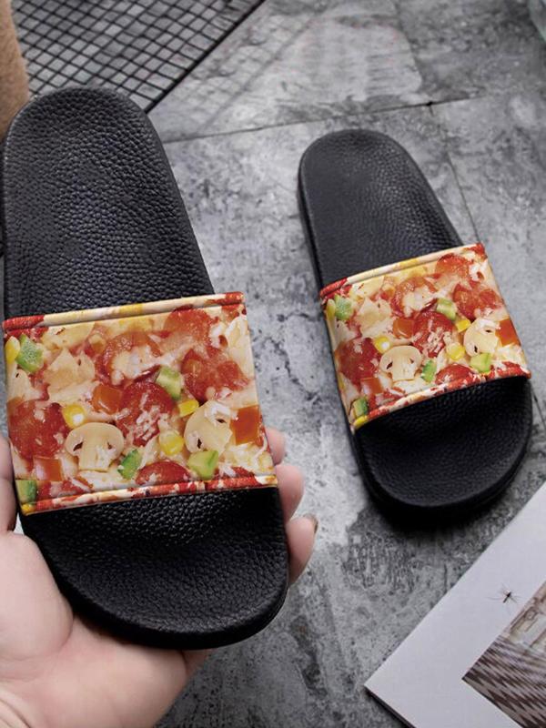 Women's Floral Print Slides, Casual Comfortable Home Slippers, Soft Non-slip Slippers for Indoor & Outdoor Wear, Walking Shoes 8