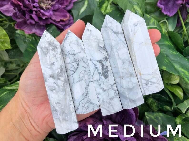 Product Introduction of White Howlite Point Tower White Howlite Stone Point White Howlite Crystal Point - Howlite Jewelry - Healing Crystals and Stones 3