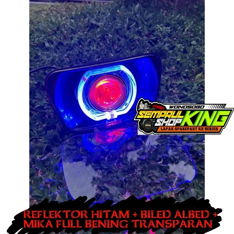 Reflektor Isi Lampu biled bilet Rx king Oval New rxking set Mika Transparan Motorcycle 0