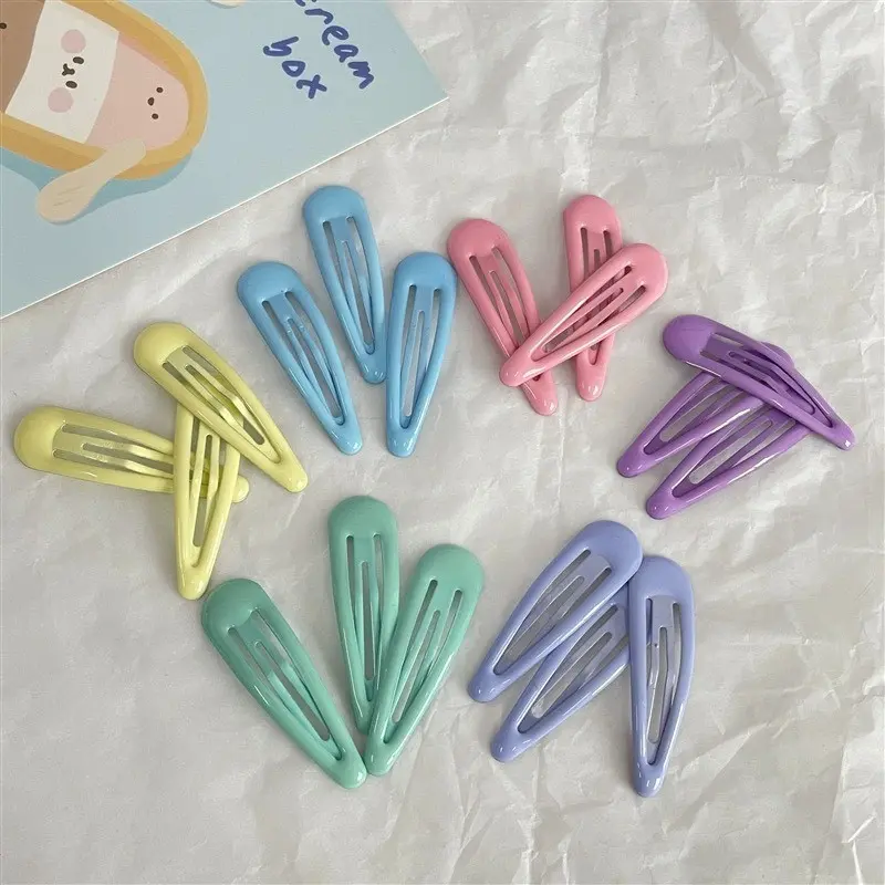 Kẹp tóc mái hình elip sơn dầu cao cấp AAA iLita cặp bấm mái nữ đẹp cute dễ thương vintage Hàn Quốc hottrend