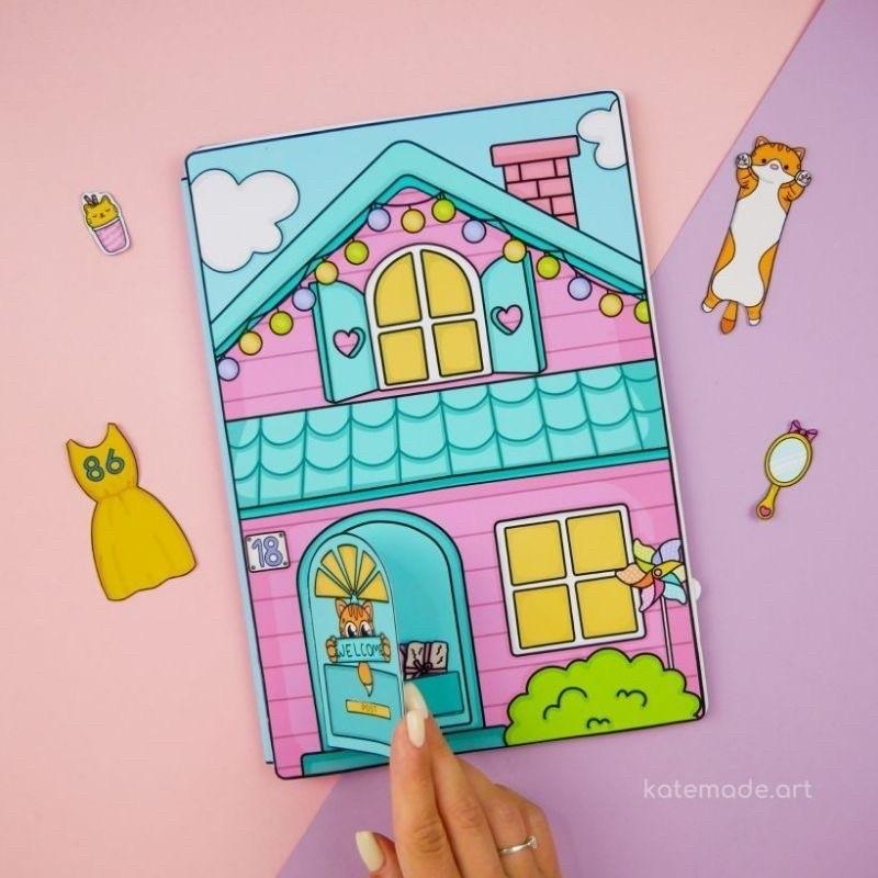 NGÔI NHÀ BÚP BÊ NHÀ CỦA MÈO HOLLY Toy Đồ Chơi