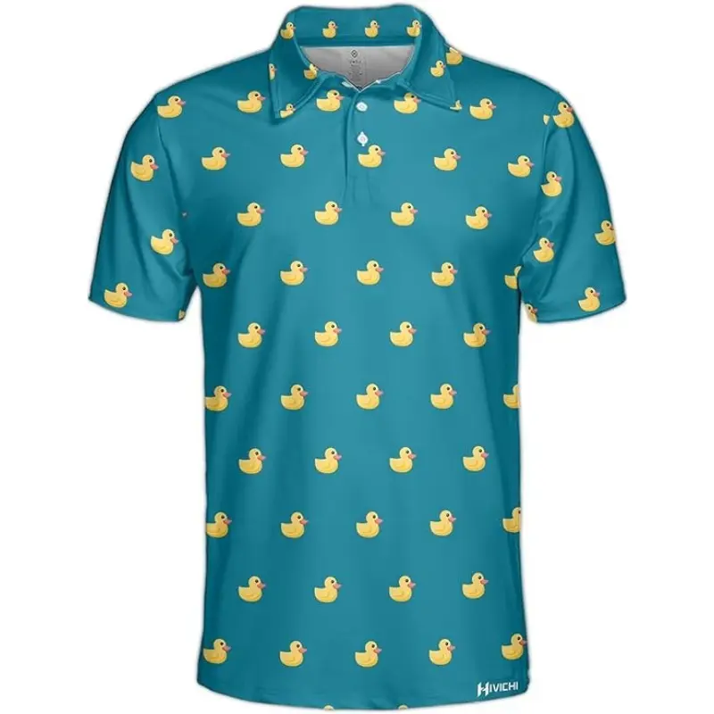 2024 Stylish, Comfortable and Lovely 3D Printed POLO Shirt Golf Shirt Breathable, Comfortable and Casual Short-sleeved Polo Shirt Menswear Top
