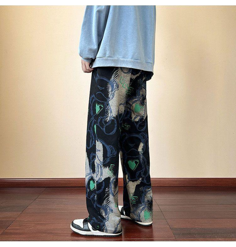 Product Introduction of Autumn Dopamine Wide-Leg Pants for Men, Trendy Brand, Small Design, New Style, Student Straight Loose Casual Versatile Long Pants wide  ribcage  outfit celana  maharani  kemala celana  kulot  lope  lope 18