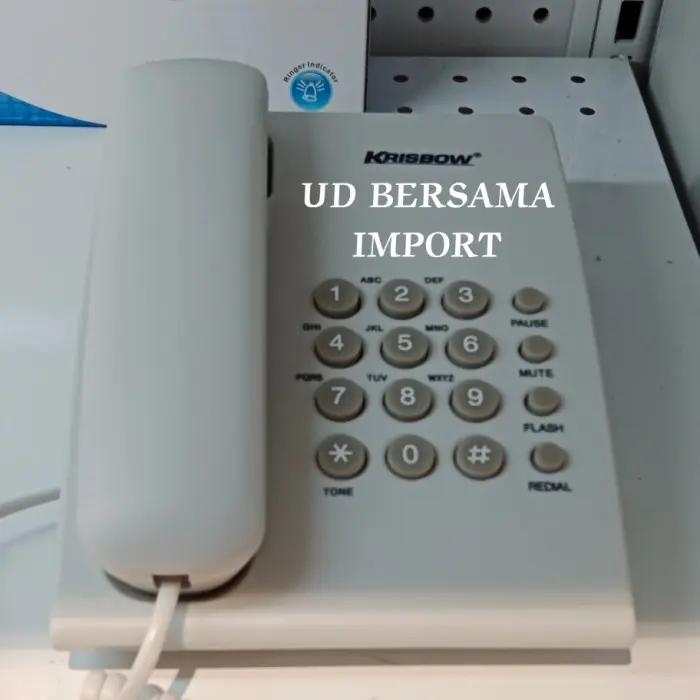 KRISBOW Telepon Basic SKH-304/Telepon Kabel/Telepon Analog - Putih