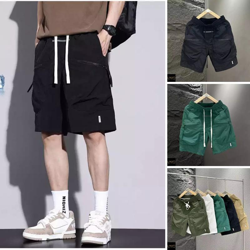 Quần short Gió NHăn Cao Cấp túi hộp khóa zip răng sấu siêu nhẹ nhanh khô Menswear Nam