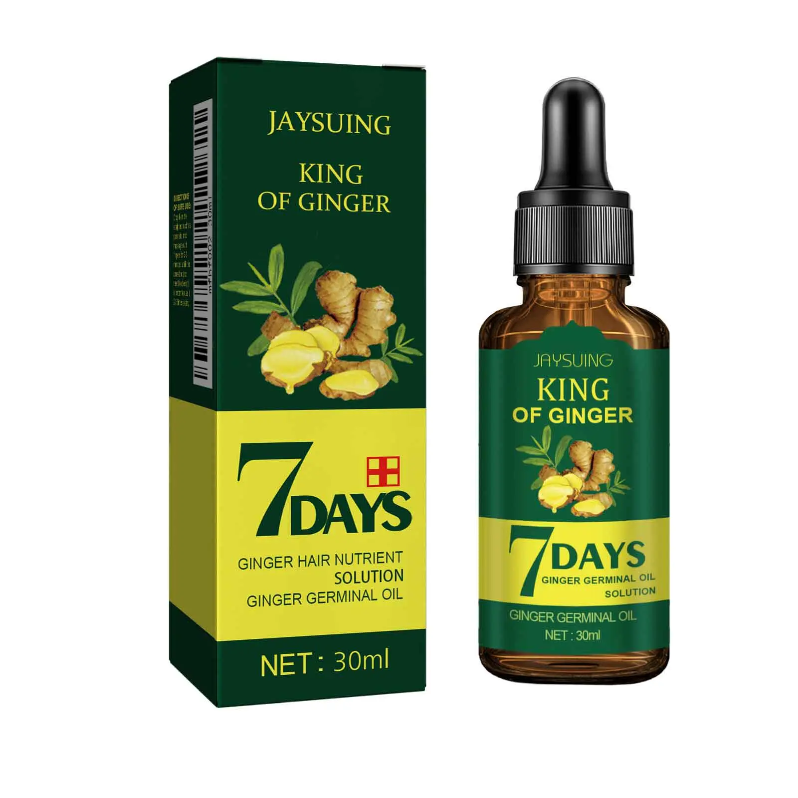 Jaysuing Ginger Hair Care Essential Oil Refreshing and Nourishing Hair Follicles Tough Hair Nutrient Solution