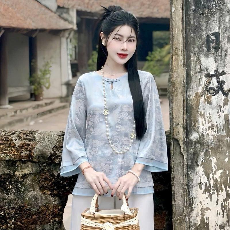 Set lam gấm phối tơ xinh cho nàng lễ chùa 1