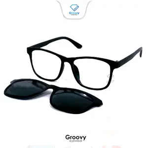 (Beli 1 Minus Dapat Ganci Obeng) Kacamata Jhon Hitam Clip On Minus Baca Cylinder Anti Radiasi Gadget Antiradiasi Frame Glasses Eyewear Sunglasses