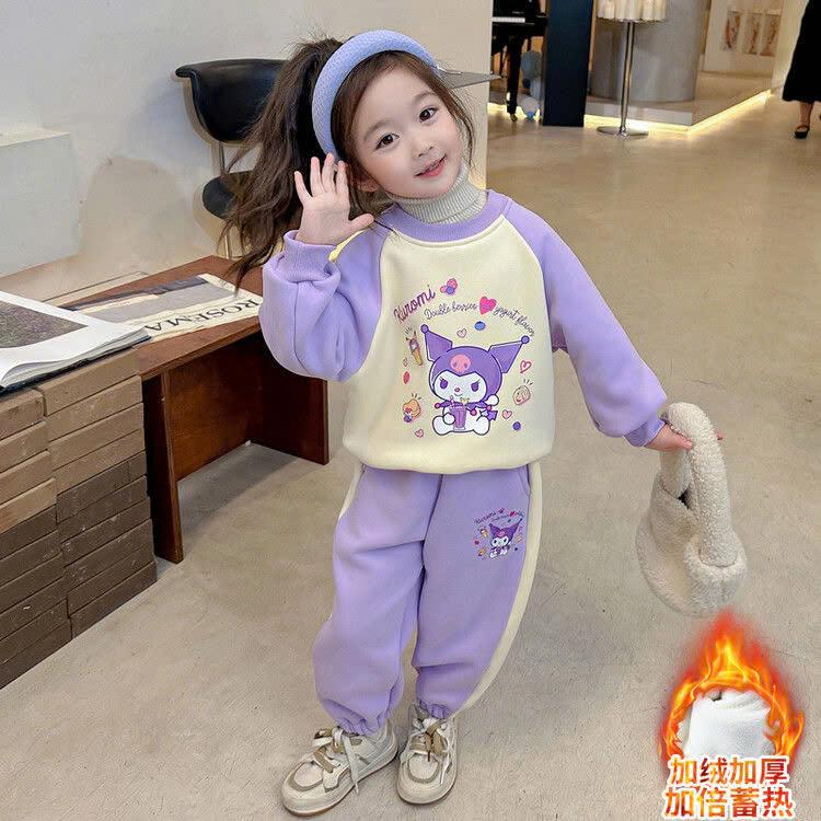  Set bộ đồ bộ quần áo thu đông dành cho bé gái mẫu hoạt hình KUROMI từ 9-45kg thiết kế theo phong cách Hàn Quốc. 