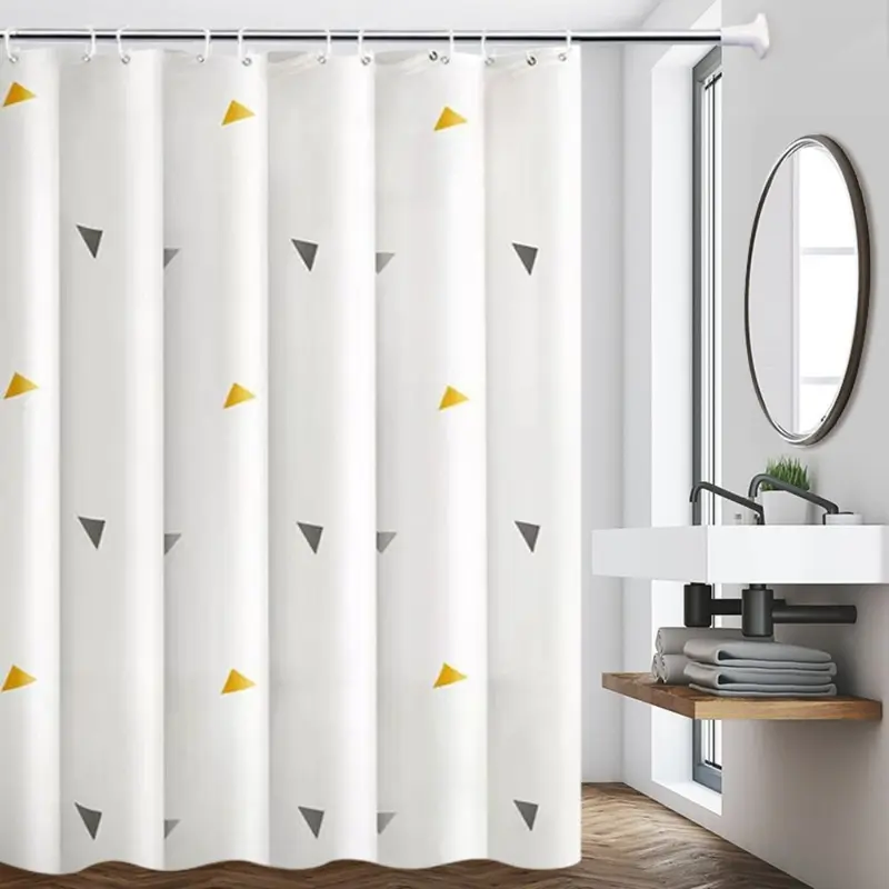 Rèm Tắm, Hàng Mới Về, Chống Thấm Nước, In Hình, Làm Bằng Vải Polyester, Thích Hợp Cho Phòng Tắm, Có Móc, Có Thể Được Sử Dụng Làm Rèm Cửa Sổ 0