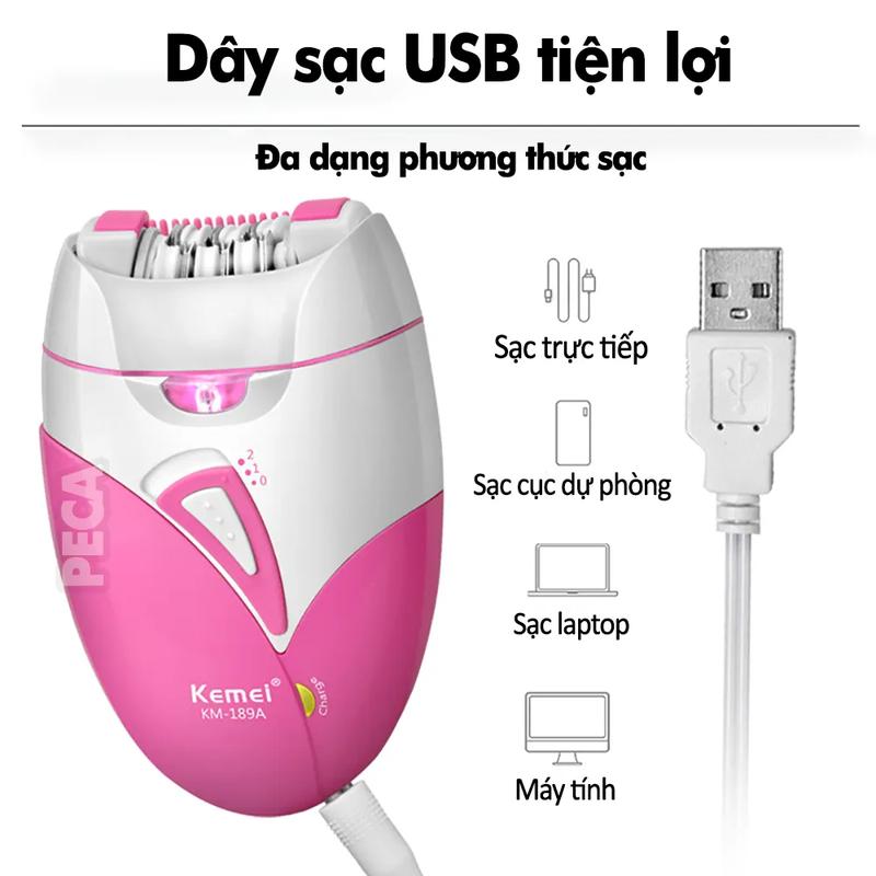 Product Introduction of Hair removal machine Kemei km-189a dedicated defeathering full-body, battery charger professional 9