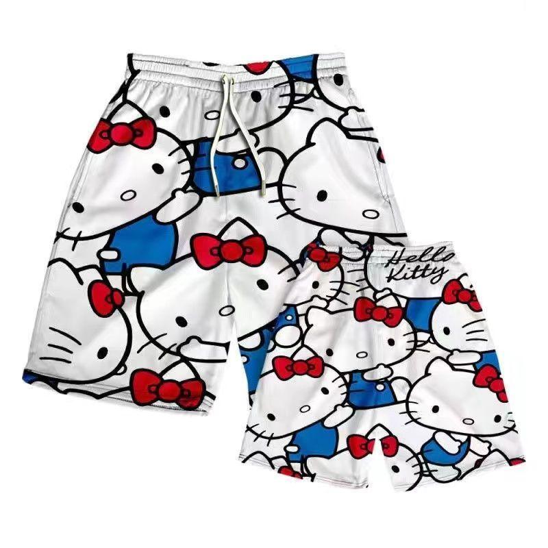 Product Introduction of Quần Soóc Hello Kitty, KD, Dành Cho Em Bé Trai Và Bé Gái, Quần Soóc Đi Biển Dáng Rộng Mùa Hè, Phong Cách Ins, Quần Dài Đến Đầu Gối, Thể Thao Thường Ngày, Quần Nam, Thích Hợp Cho Thể Thao Bóng Rổ 10