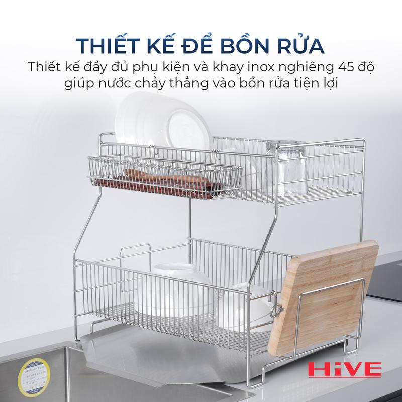 Product Introduction of Giá úp chén bát HiVE SB 1 tầng, 2 tầng Nhà Bếp 1