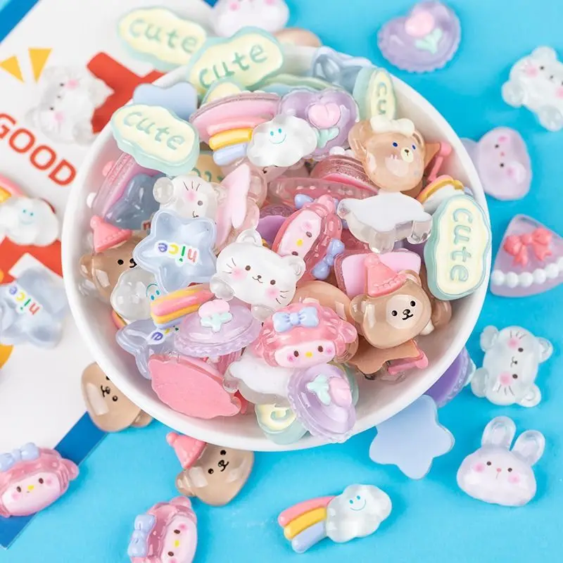 Phụ Kiện Nhựa Hoạt Hình, Bánh Gấu Băng Giá, Tự Làm, Keo Dán, Vỏ Điện Thoại, Miếng Dán, Phụ Kiện Tóc Trẻ Em ob