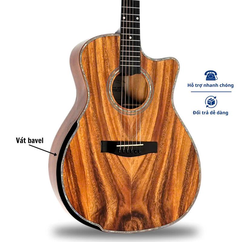 Đàn Guitar Acoustic Custom ST-X7 Gỗ Điệp ST.Real Guitar Sài Thành