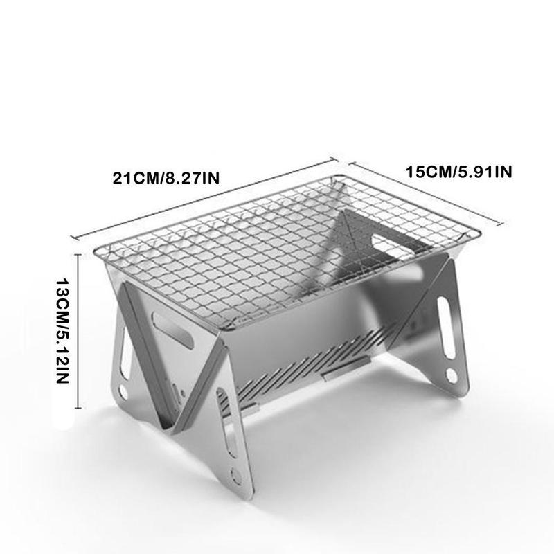 Product Introduction of 1pcs Camping Mini Folding BBQ Grill Charcoal Stove Ventilation Outdoor Oven Portable 27