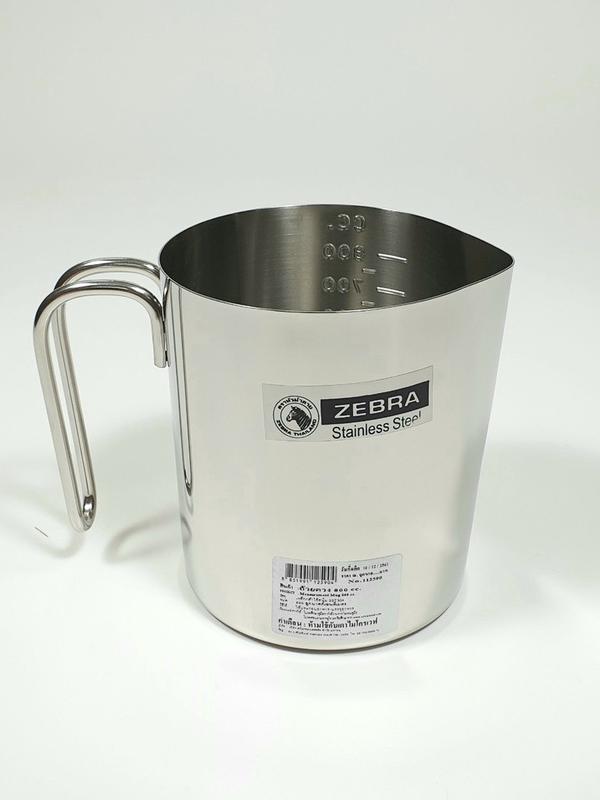  Ca đong Zebra Inox 304 có vạch chia thể tích 800ml nhập khẩu Thái Lan dùng trong nấu nướng pha chế làm bánh cân 