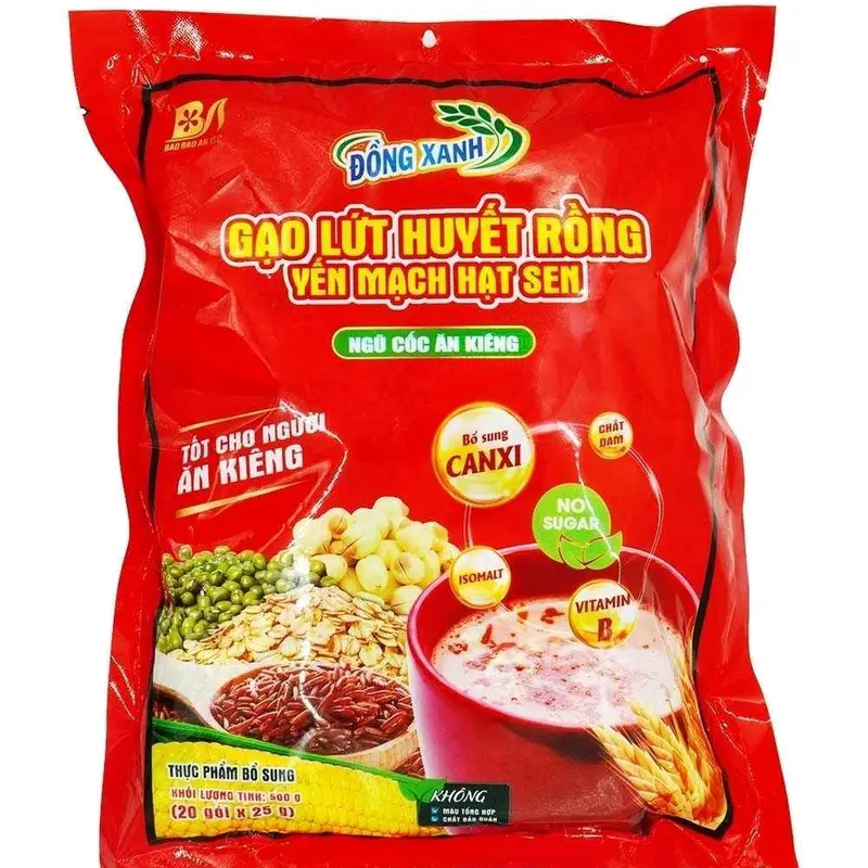 Bột Ngũ Cốc Gạo Lứt Huyết Rồng Yến Mạch Hạt Sen Food 0