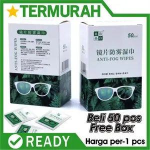 tissue BASAH Wipes Anti Fog embun Tisu Pembersih Lensa Kacamata