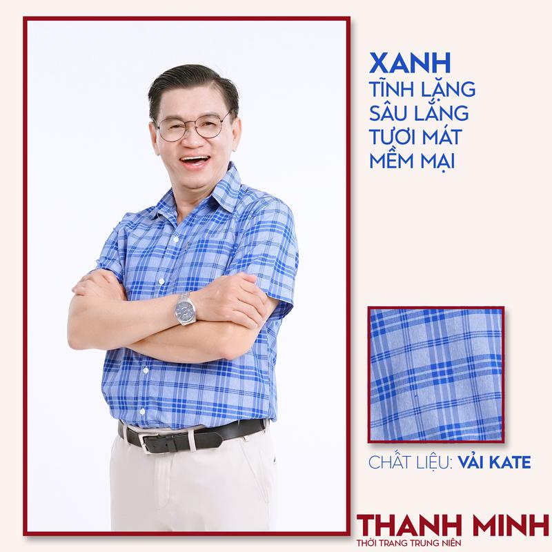 Product Introduction of Áo Sơ Mi trung niên Ngắn tay cao cấp Tomen chất liệu kate lụa dệt caro sọc ngang đơn giản phù hợp, màu nhã nhặn sang trọng và thanh lịch Menswear Có Cổ 6