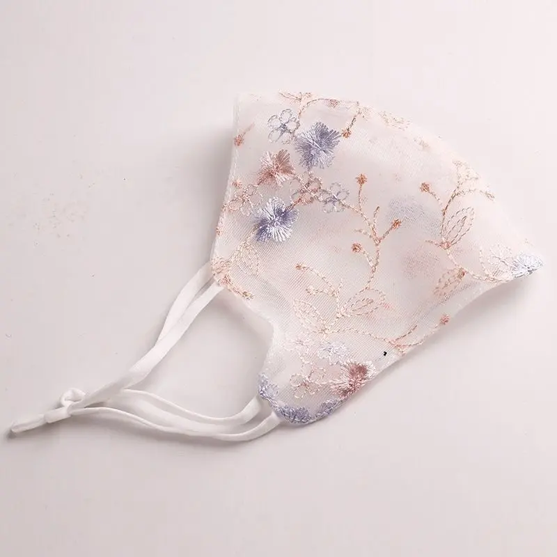 Khẩu Trang Chống Nắng, Nữ, Ren Mỏng, Thoáng Khí, Thời Trang 8