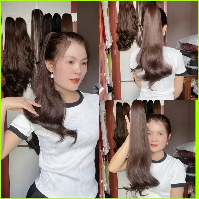 Tóc giả NGOẠM THẲNG CỤP đuôi nhẹ 55cm 0