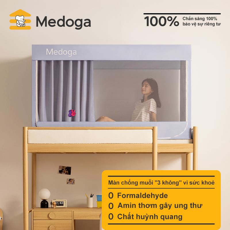 MEDOGA Mùng khung giường tầng ký túc xá sinh viên chống muỗi kiến ba khoang chắn sáng riêng tư mùng medogavn đệm  topper chăn  lông mùng  kéo mùng  3m vỏ  chăn nệm  topper