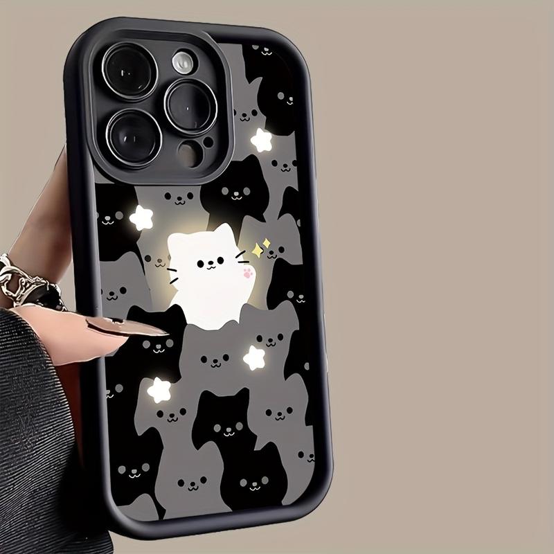 New All Wrapped Cartoon Cute Bright Cat Soft Phone Case for Iphone11 12 13 14 Pro Max 15pro 7 8 plus X 11pro 14pro 13pro XS Max 2022 Phone Case Anti-Fall Case16promax 16pro 16plus 16 1