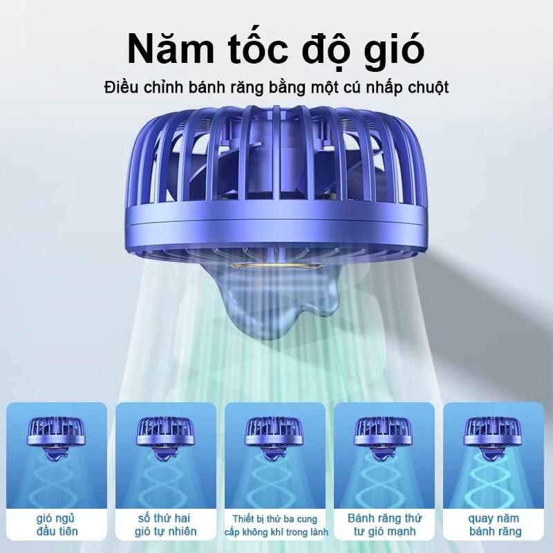 Quạt tích điện mini cầm tay N15, Quạt mini để bàn 5 cấp độ gió, Quạt cầm tay thiết kế nhỏ gọn mang đi học đi chơi tiện lợi 5