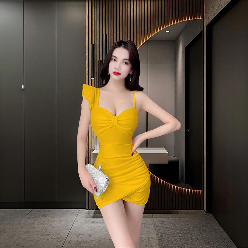 dambody [BD9067] Đầm Body Dây Mảnh Lệch Vai – Váy Ôm Ngắn Sexy Sang Trọng Dự Tiệc