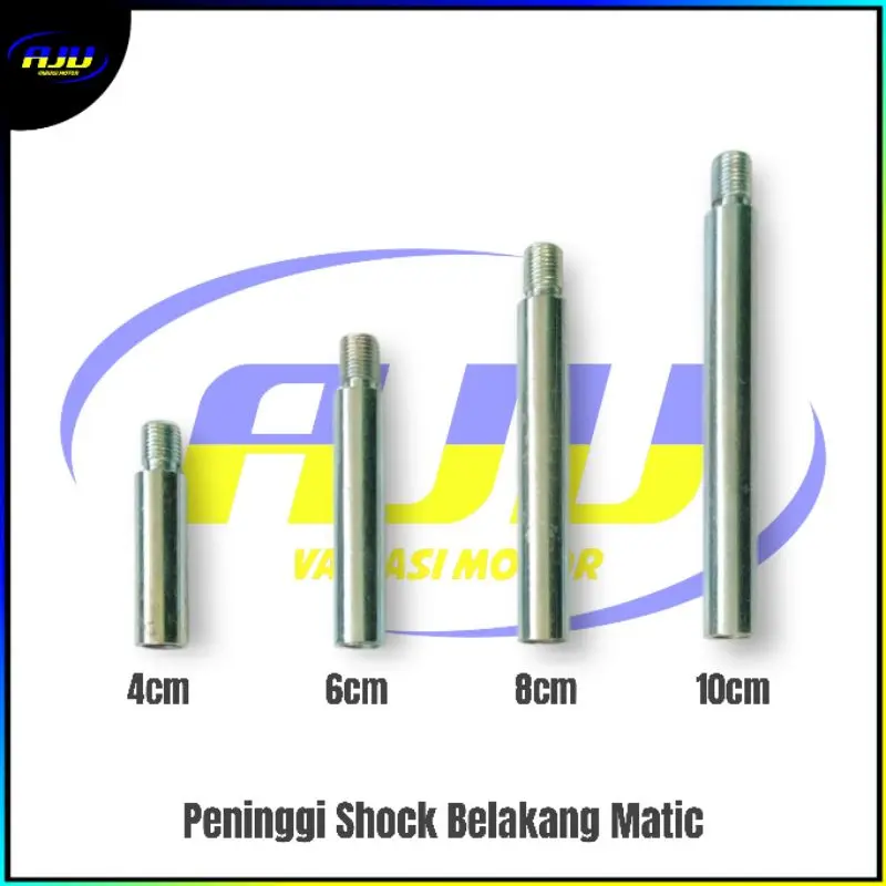Peninggi Shock Skok Depan Sambungan Shok Motor Matic Metik Bebek Tinggi 4cm 6cm 8cm 10cm Crom 1