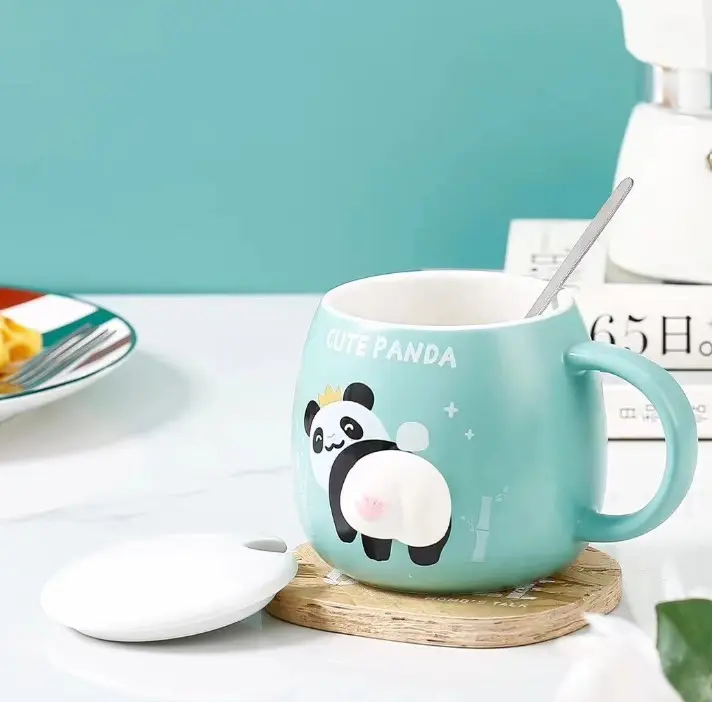 RUMAUMA Mug Porcelain SET Squish Cangkir Minum Anti Panas Murah 450ML 2