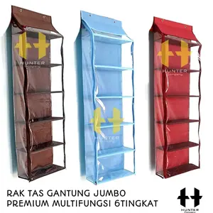 Rak Tas Premium Tebal/Rak Gantung Tas Premium Jumbo/Rak Tas Polos Tebal ELASTIS