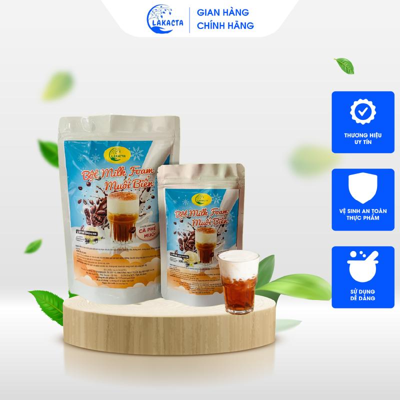 Bột Milk Foam muối biển LAKACTA- lớp kem muối sánh mịn,thơm ngậy làm cà phê kem muối,matcha latte,..